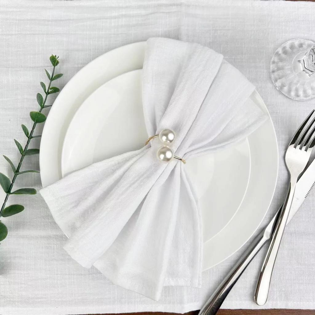 Салфетки 24 шт., хлопковые мягкие салфетки для ужина, ткань 30x45 см, нежно-голубые салфетки в деревенском стиле для свадебной вечеринки, украшения пасхального стола