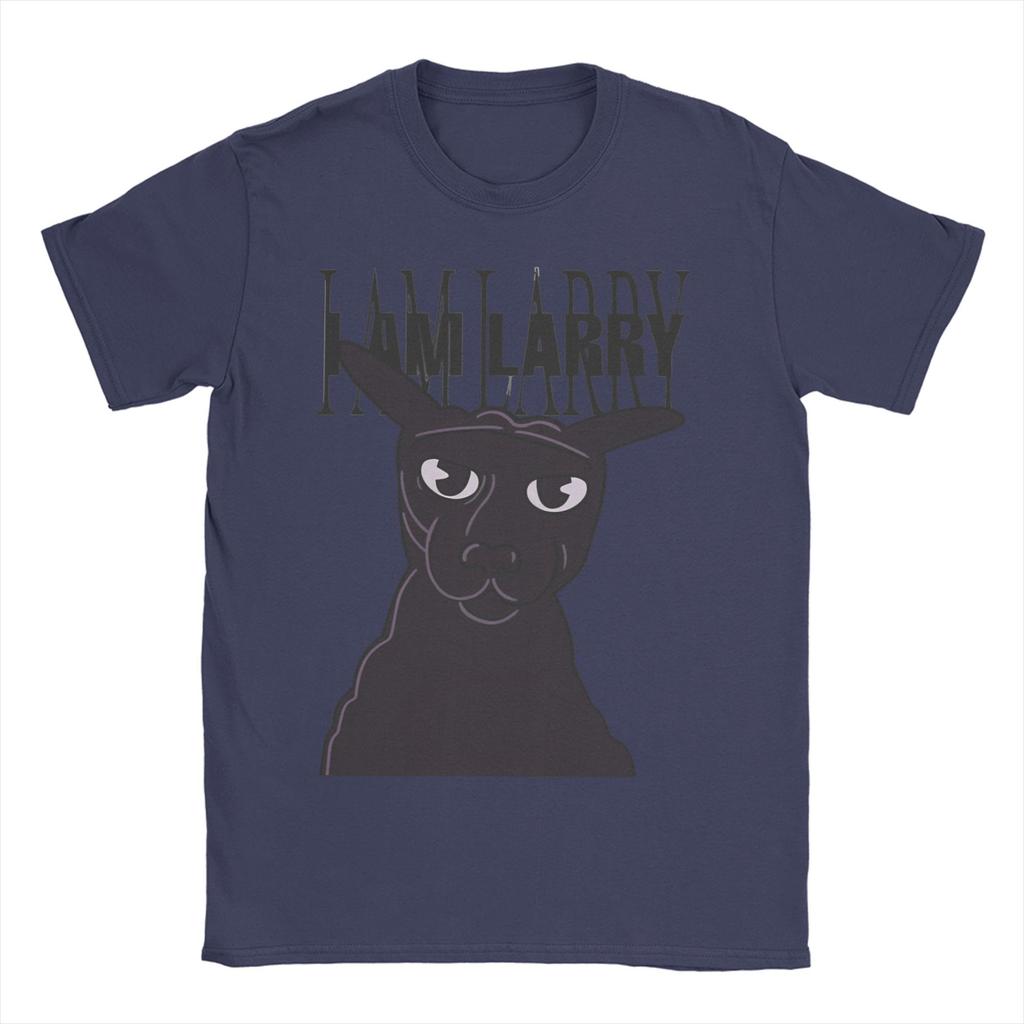 Men TShirts Evil Larry Cat Vintage Pure Cotton Tee Shirt Short Sleeve Dank Brainrot Meme T Shirt Round Collar Plus Size