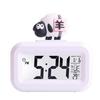 Электронные часы Милый мультфильм светодиодный экран Настольный электронный будильник Данные Время Календарь Температура