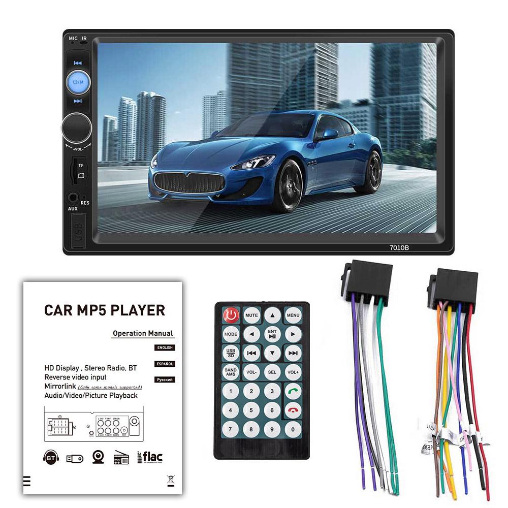 HIPPBQCC 7 Inch Car Radio Auto Multimedia BT MP5 Player 2 Din HD Touch Screen With Rear Camera Mirror Link FM Aux For Universal