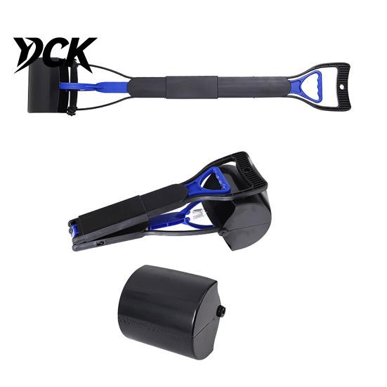 Large And Medium Dog Waste Scooper Pooper Scooper, Portable Pet Cleanup Tool with 20 Bags, Non Stick ABS Plastic Carry Case, Foldable for Yard, Lawn,