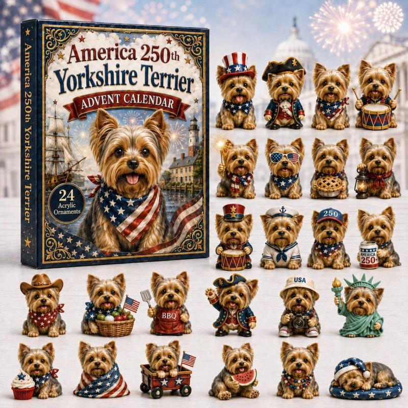 2026 Dog-Themed Christmas Advent Calendar Acrylic Blind Box Gift Kids Adults Decorative Hanging Ornament