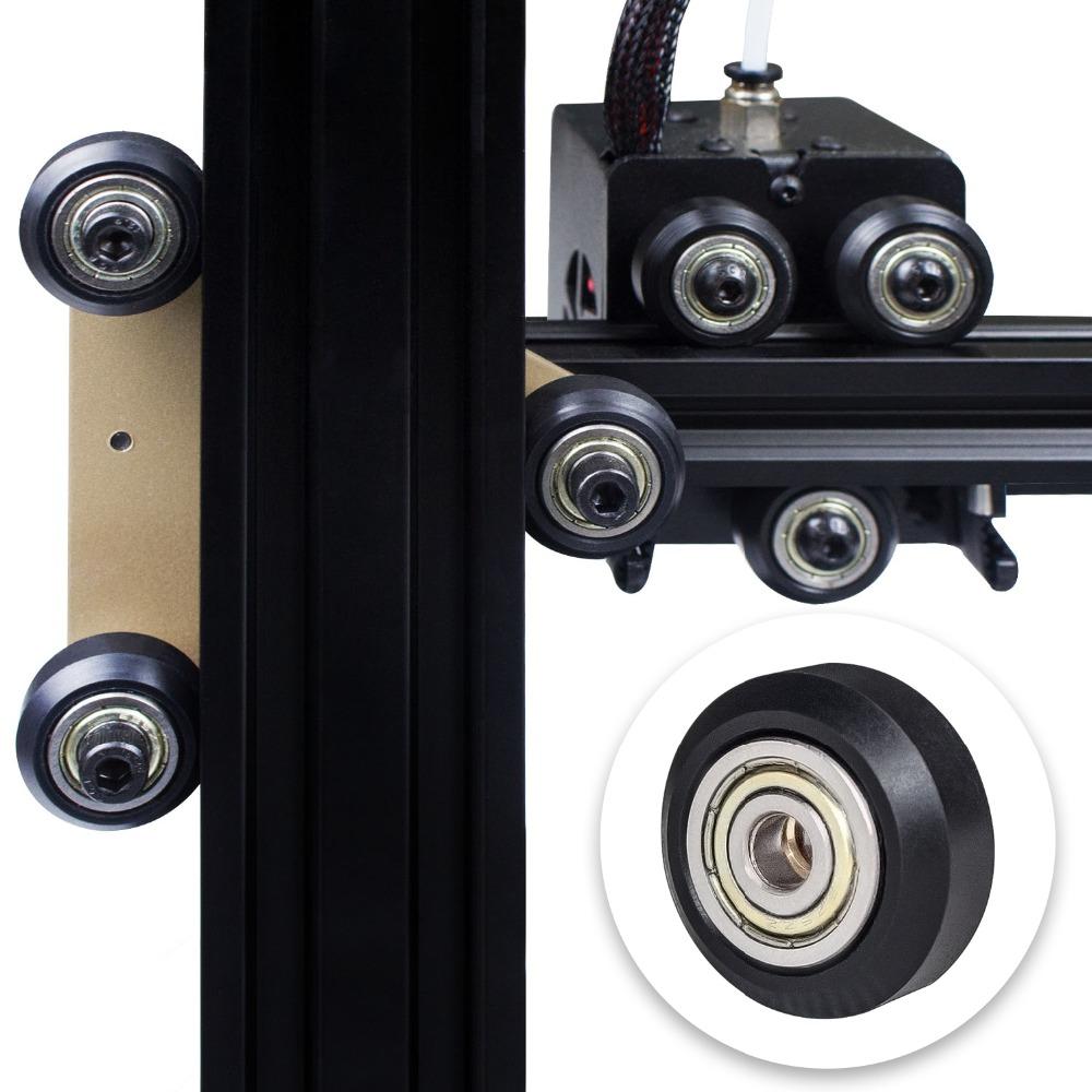 High Precision POM Pulley 625ZZ MR105ZZ Bearing Low Noise Wheel 1/5/10/12/24PCS for Ender 3 CR-10 3D Printer Laser Engraver