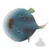 Aquarium Puffer Fish Luminous Simulation Rubber Fish with Suction Cup for Fish Tanks