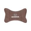 Car Logo Seat Suede Headrest Pillow Neck Support Auto Accessories For Honda Civic Fit Jazz Accord Pilot CRV Odyssey Passport HRV ajj256