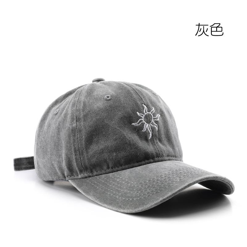 Baseball cap for women, washed and embroidered, with a brim, suitable for outdoor activities, and provides sun protection