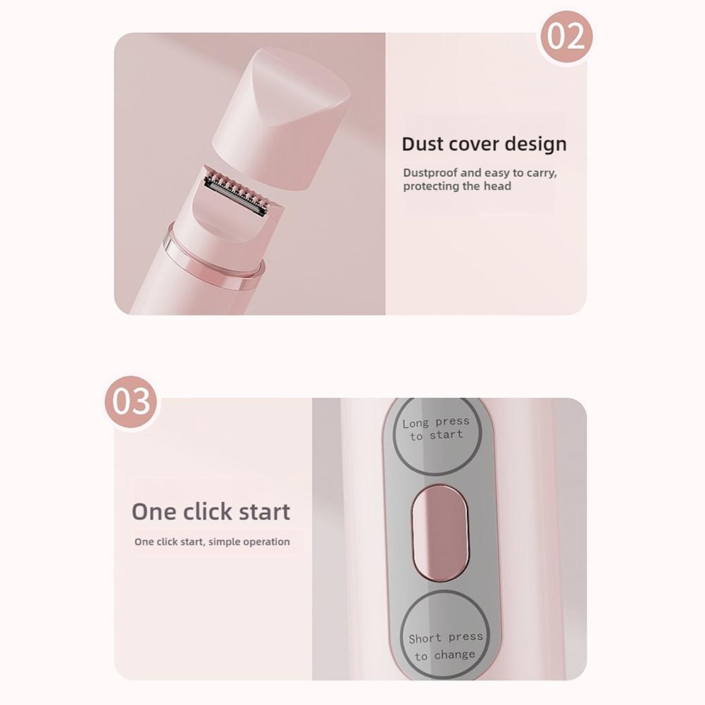 Портативная женская электробритва, триммер для тела, безболезненный, для подмышек, бикини, рук, ног, лица, усов