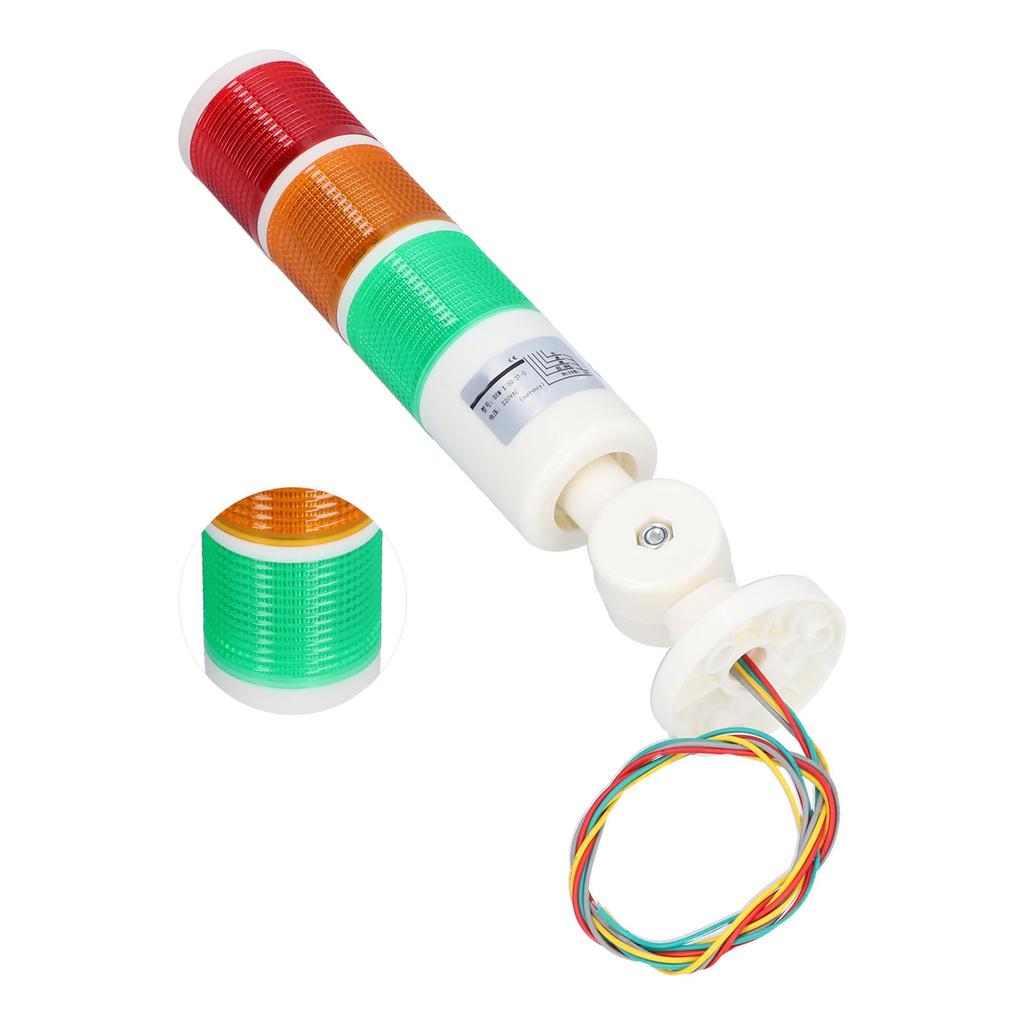 BERM Сигнальная башня Всегда Яркий Светодиодный 3-цветный Аварийный свет Складное Предупреждающее устройство AC220V