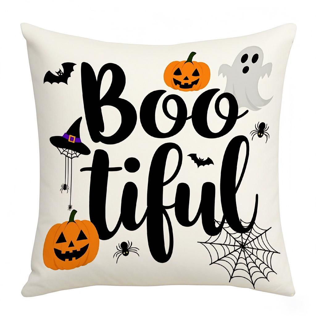 Новое праздничное украшение Семейная вечеринка Наволочка для диванной подушки Тыква Привидение Наволочка для подушки Хэллоуинские украшения