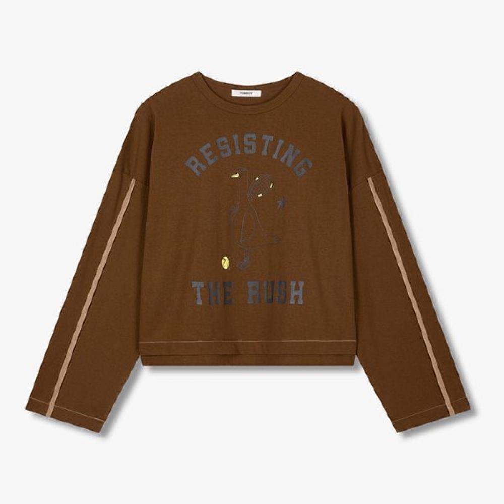 STudio Tomboy Long Sleeve T shirT Single Line Graphic 9106122104