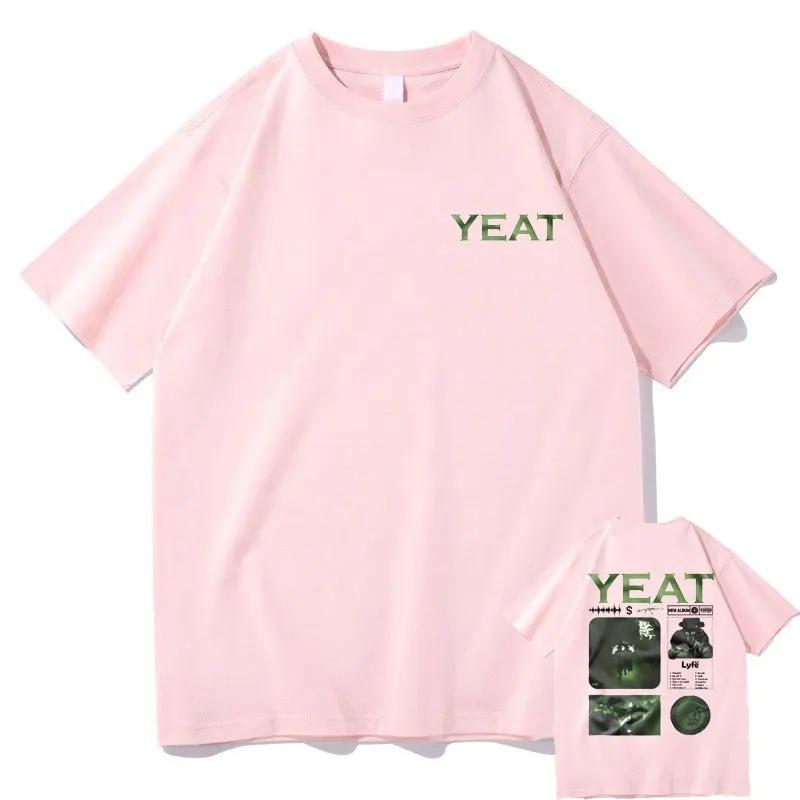 Футболка с принтом нового альбома рэпера Yeat, лимитированный выпуск, мужская, женская, хип-хоп, с круглым вырезом, оверсайз, мужская мода, свободная уличная одежда