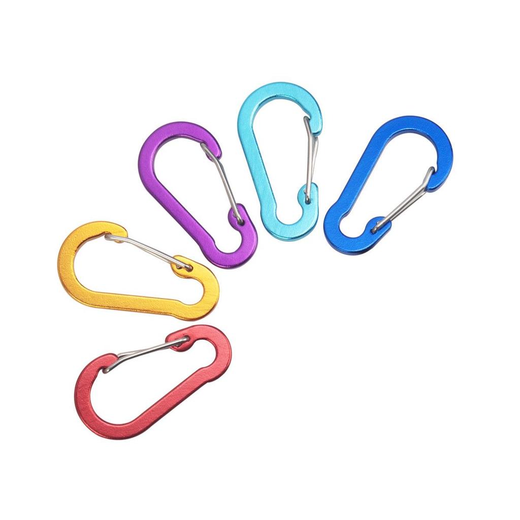 Colorful Aluminum Gourd Carabiner Keychain with S-Shaped Quick Release & Water Bottle Hanger