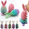 Печатная 3D спиральная кроличья игрушка-антистресс, шестеренка, конус с жидким потоком, вращающаяся конструкция, игрушки для снятия тревоги, пасхальный день, настольное украшение, подарок