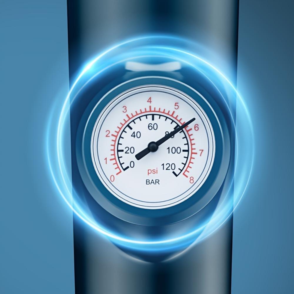 Toilet Drain Dredger, Toilet Drain Plug Set, Stainless Steel High Pressure Pneumatic Drain Gun with Visual Barometer, for Bathroom Kitchen Floor Drain