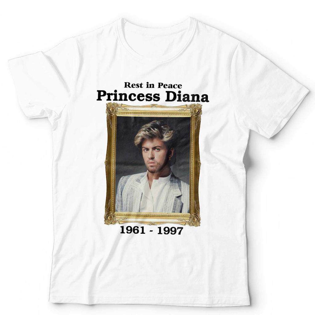 George Michael T Shirt RIP Princess Diana Unisex Funny Parody Vintage Wham