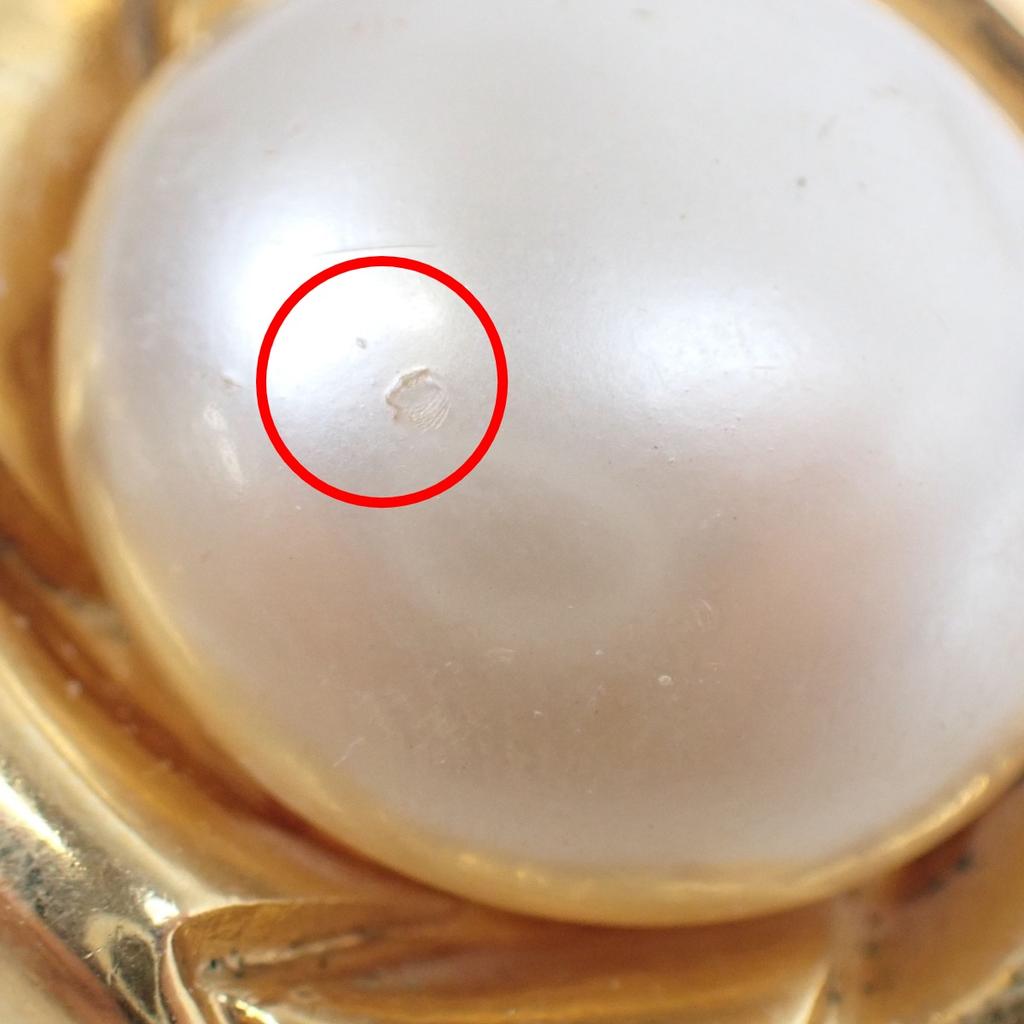 Chanel With Blisters, No Rubber, Large 93P Earring Gold Plated Gold Women Used