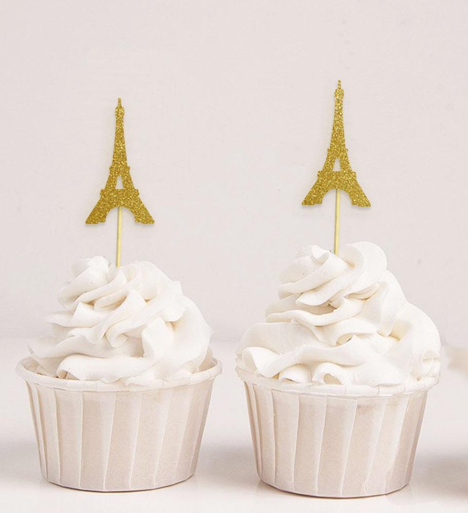 Дарлинг Сувенир| Ботворезы для капкейков с Эйфелевой башней| Десертные украшения для свадебной вечеринки - упаковка