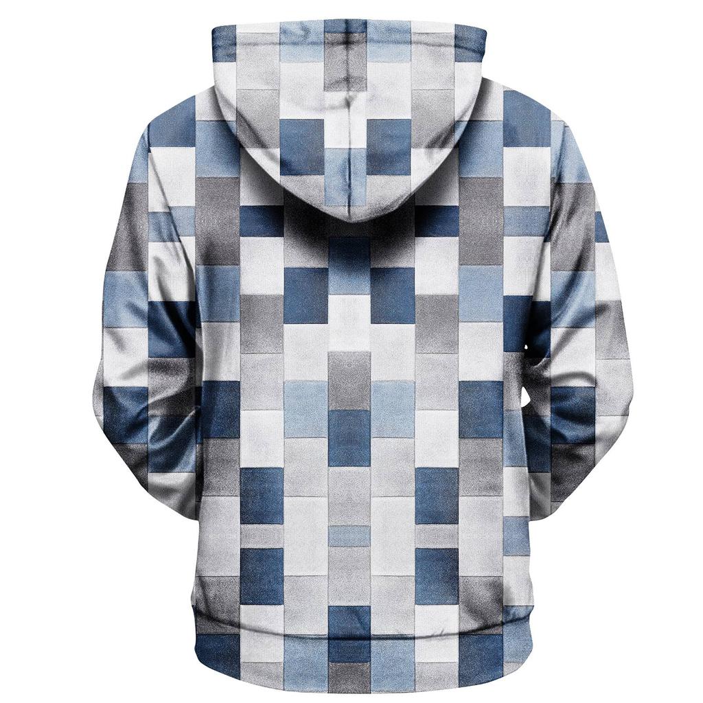Fashion Print Loose Men's And Women's Long Sleeve Hooded Sweater