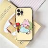 Мультяшный чехол для телефона A-Asamimichan для iPhone 16,15,14,13,12,11,Pro,X,XS,Max,XR,Plus,Mini Мягкий черный чехол