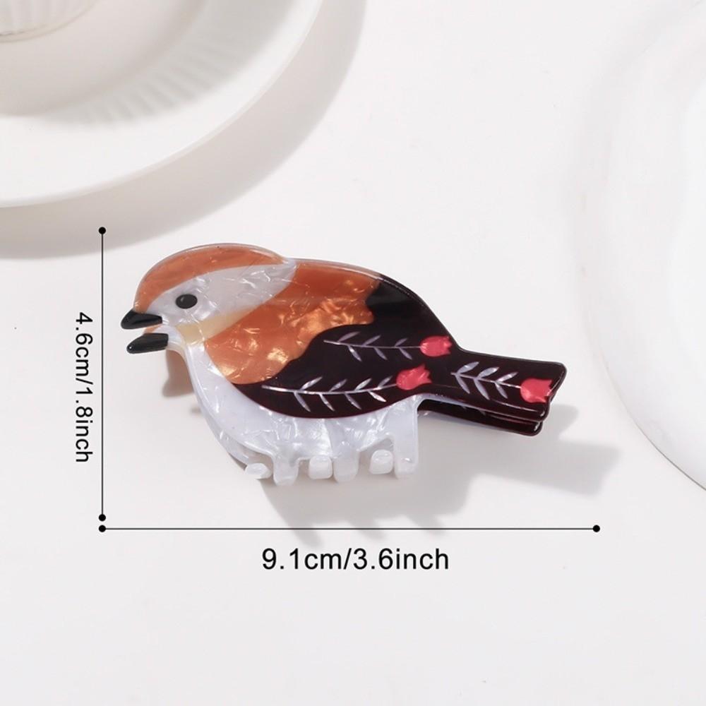 Colorful Design Hair Claw Clip Sweet Korean Style Bird Hairpin Hair Accessories Travel Accessory