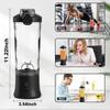 Portable multi-functional fresh juice blender with USB charging, large mixing juicer, gym fruit blender, 600ml