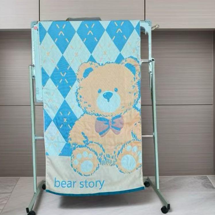 Extra Large Cotton Gauze Cartoon Bath Towel - Soft, Quick-Drying for Adults & Kids