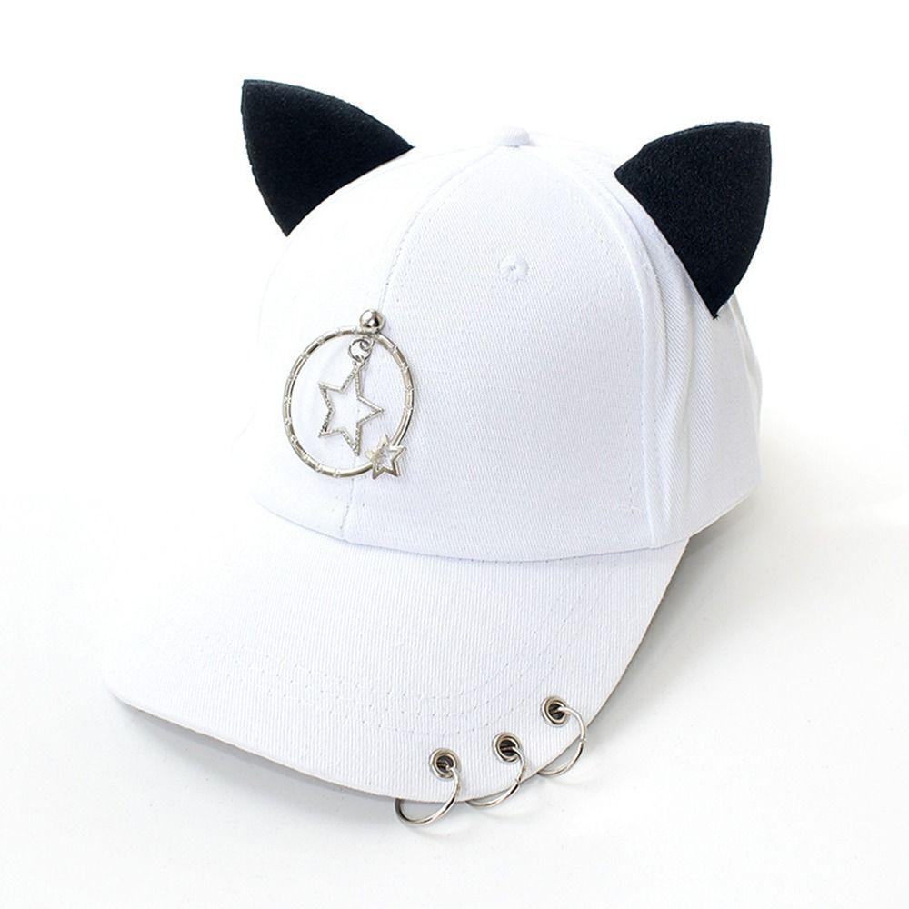 Cotton Baseball Caps Cat Ear Sunscreen Hat Creative Dad Hat Street Dress