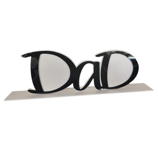 Акриловая фоторамка ко Дню отца, держатель для фоторамки с надписью «Папа-папа», настольный знак, украшение для рабочего стола, подарок на день рождения, дедушка, муж