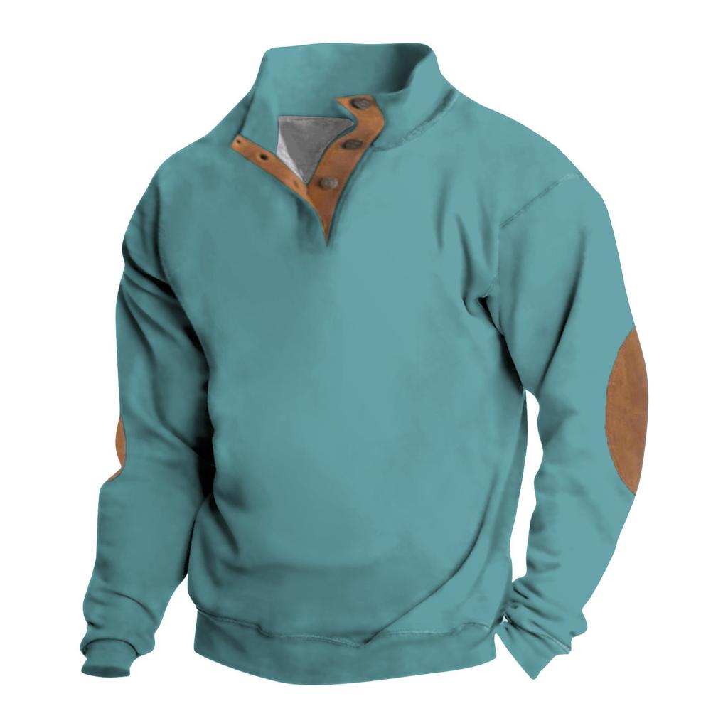 Spring And  Men's Standing Collar Sweatshirt Is Outdoor Casual Sweaters Tops