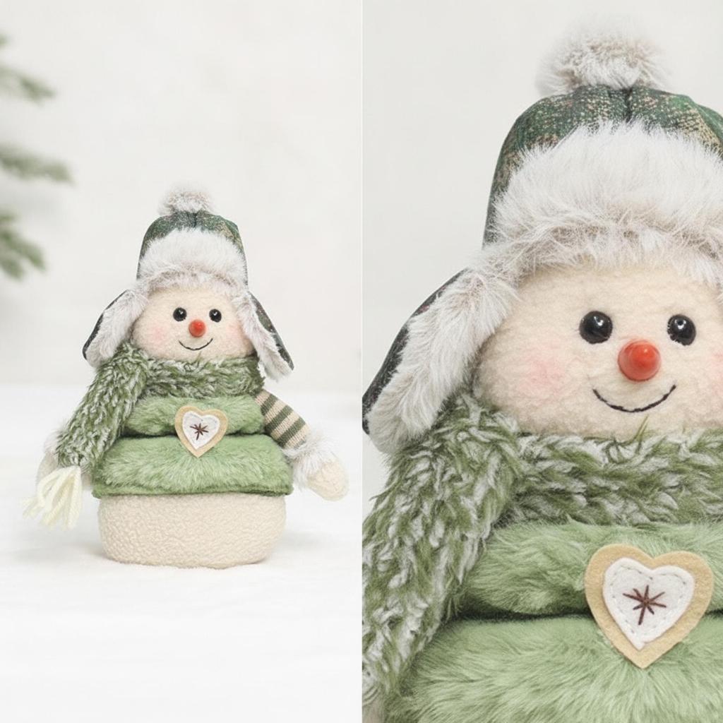 Фигурка снеговика с шарфом Цветные фигурки Зимние для полок