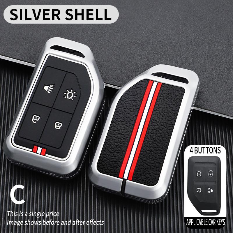 2/4 Buttons Zinc Alloy Car Remote Key Case Shell Fob for Volvo Fh16 Rc FM EVRO 6 Fh Truck Semi Car Styling Keychain Accesories