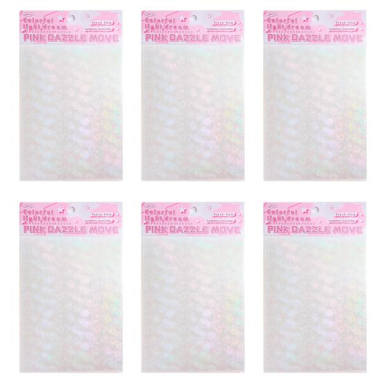 6 листов голографических наклеек «Иридисцентная мечта» для журналов, водонепроницаемые наклейки для скрапбукинга, прозрачная основа для коллажа, запечатывания, украшения