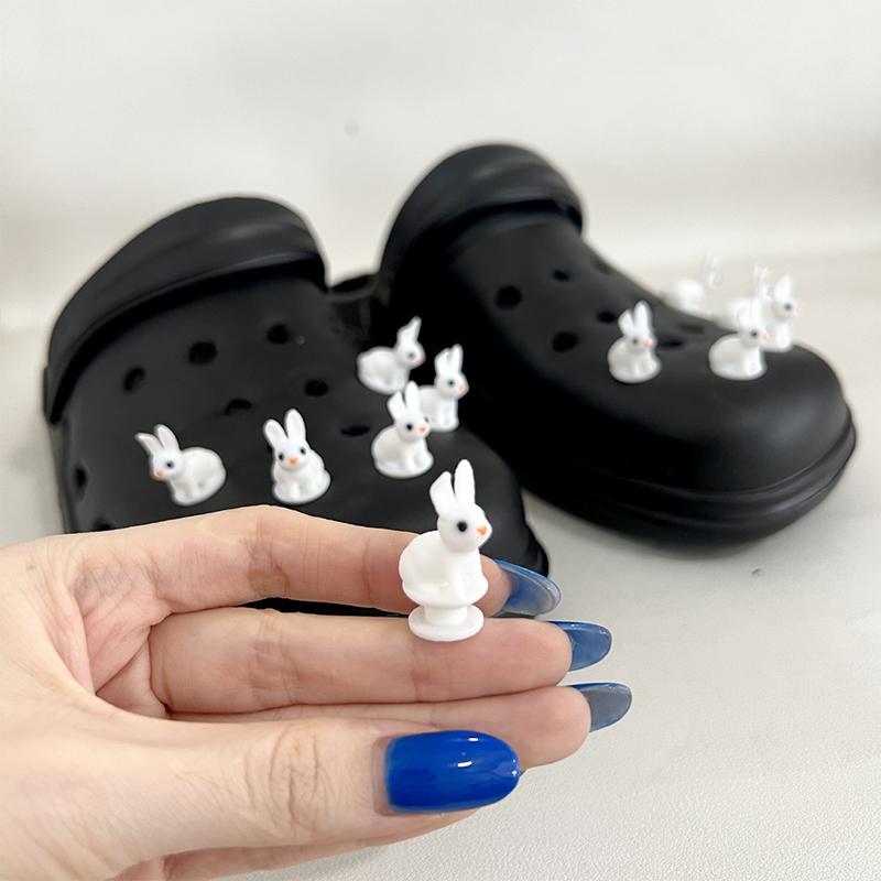 1/3/5 шт. Милые подвески-кролики для обуви, Прекрасные мини-пряжки-кролики, Декор для пляжных шлепанцев, Аксессуары для DIY-сандалий