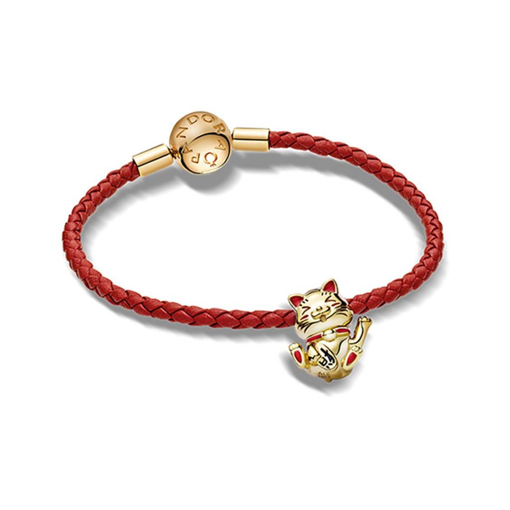 Pandora Lucky Rabbit Woven Leather Bracelet Women bracelet ZT2583