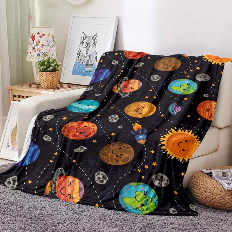 Одеяло для комнаты Galaxy Stars, ультралегкое мягкое плюшевое фланелевое одеяло для дивана-кровати, лучшие офисные подарки