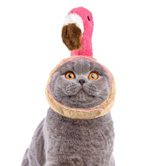 Очаровательный кот, шляпа для домашних животных, банан, утка, солнечный цветок, фламинго, тигр, мультяшный дизайн, застежка, лента, регулируемая забавная шляпа для домашнего животного, костюм