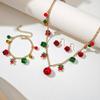 3 шт./компл. Рождественский комплект украшений в виде банта, цветное столкновение, рождественская елка, ожерелье с подвесками для женщин