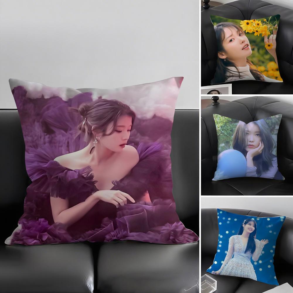 LLee Ji Eun IIU Singer Cushion Cover Pillowcase Ultra Soft Skin Friendly Fabric Cloud Like Comfort Concealed Zipper