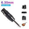 3Pin XLR Female to 6.35mm Male Mono Plug-In Audio Conversion Locking Adapter