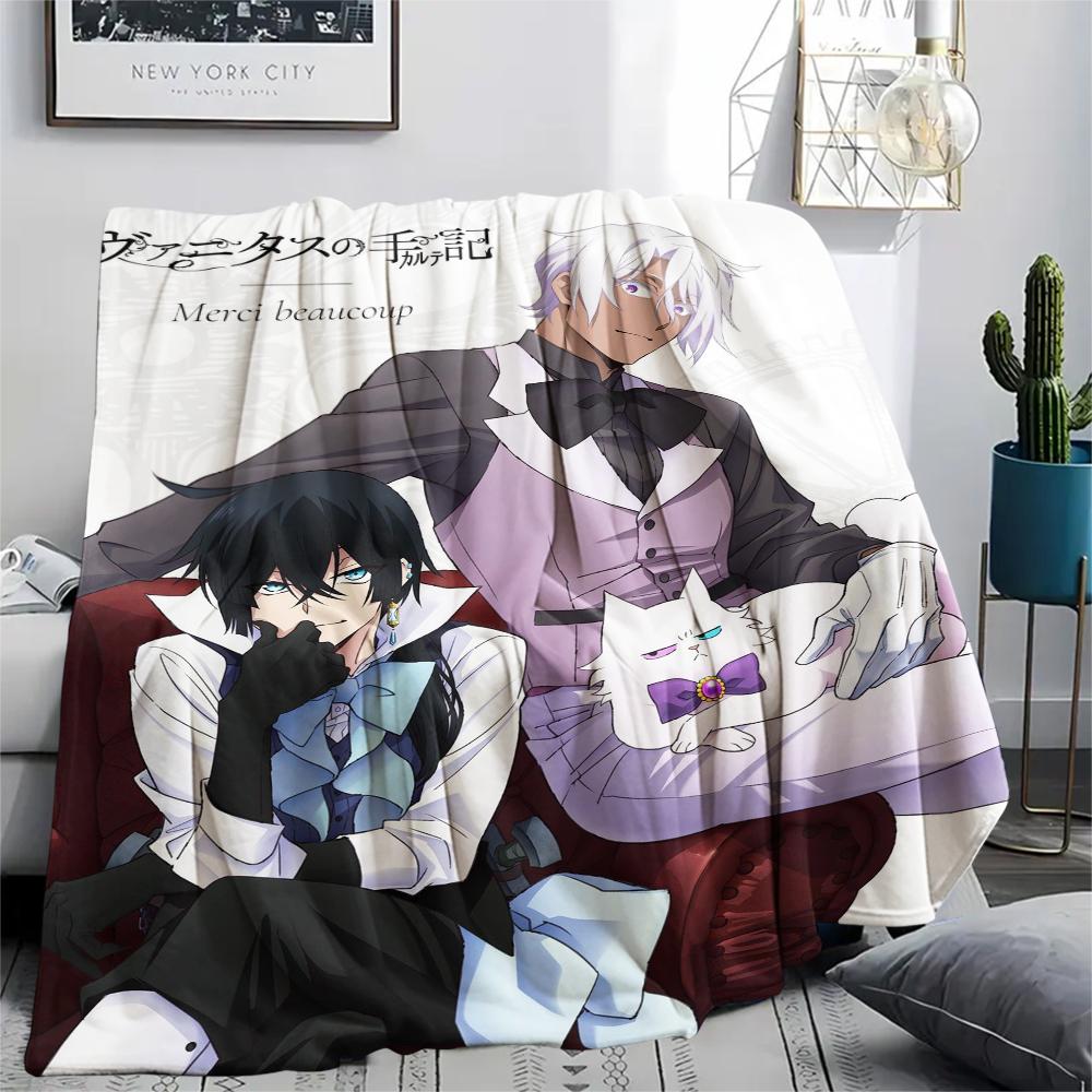 1PC Vanitas's Journal Print Flannel Blanket, High quality Comfortable for All Seasons, Home Decor, Warmth and Comfort, Perfect for Christmas Gifts236