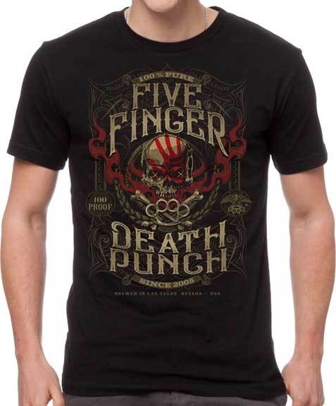 FIVE FINGER DEATH PUNCH С 2005 года ФУТБОЛКА S-2XL Новый Официальный Мерч H3 Sportgear