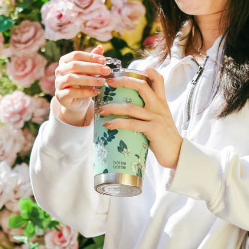 BOTTLE BOTTLE Tumbler with Lid, Spill-Resistant, 600ml Large Capacity Water Bottle, Double-Walled Stainless Steel Coffee Bottle, Vacuum Insulated, Kee