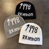 1998 Rkiemo Letter Knit Cap For Fall Casual And Streetwear Looks Hat Gift