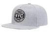 Sproutsy Men's Snapback Baseball Cap, Stylish Straight Fit, Sun Protection, Outdoor Cap, NYC New York City (Gray)