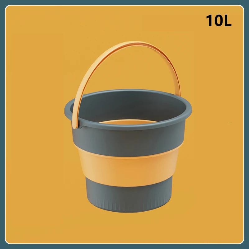 5/10/17L Collapsible Bucket Outdoor Fishing Camping Space Saving Portable Folding Car Wash Bucket Bathroom Kitchen Bucket