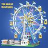 Non-Toxic Zkzc City Friends Moc Rotating Ferris Wheel Building Blocks Electric Bricks With Light Toys For Children Christmas Gifts