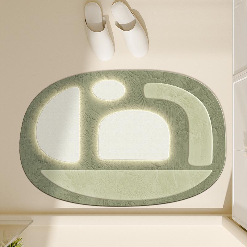 New Bathroom Absorbent Mat Light Luxury Advanced Sense Non-slip Mat Toilet Toilet Door Quick Drying Mat