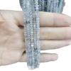 Faceted Gray Moonstone Abacus Beads: DIY Jewelry Round Beads String, Semi-finished Components.