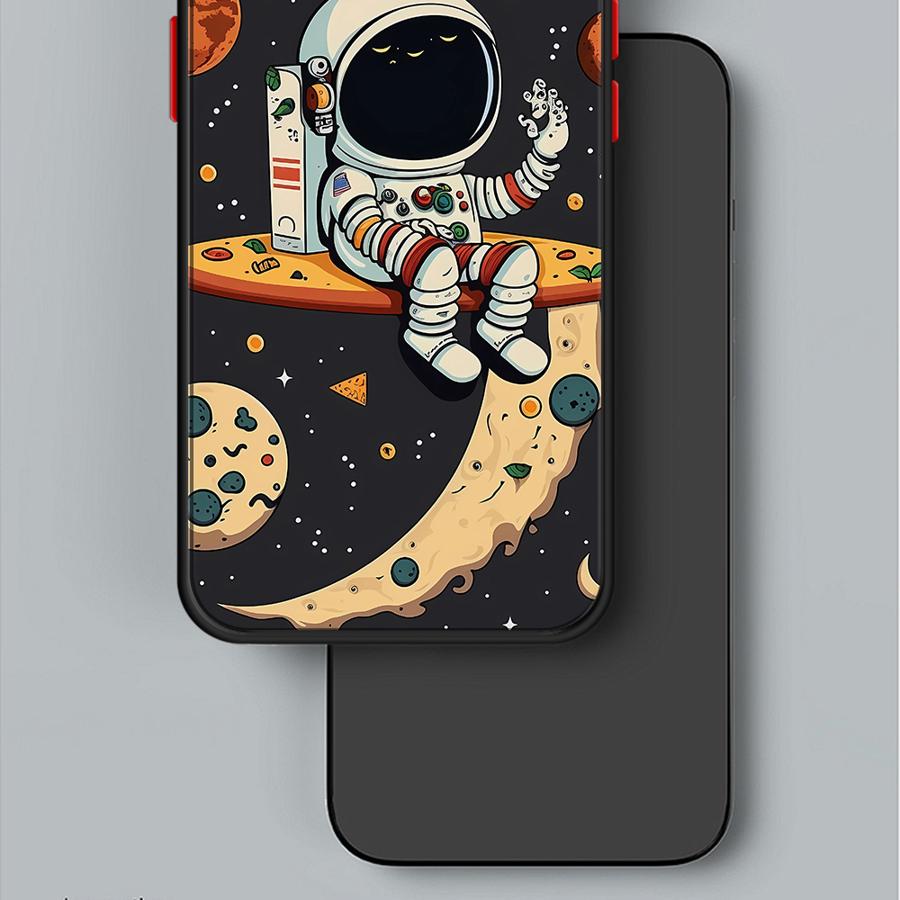 Мультяшный чехол для телефона с астронавтом для iPhone 16 11Pro 13 Mini 7 8 Plus XS Max SE XR 14 Pro 15Pro 12 Матовый чехол