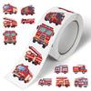 500pcs Fire Truck Vinyl Stickers Roll Cartoon Anime Designs for Scrapbooking, Journaling, Laptops, Water Bottles Reusable, Self-Adhesive Mixed Colors